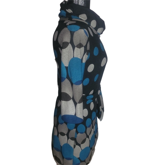 Unik Tunik Polka Dot Cowl Neck Dress M - Picture 3 of 6